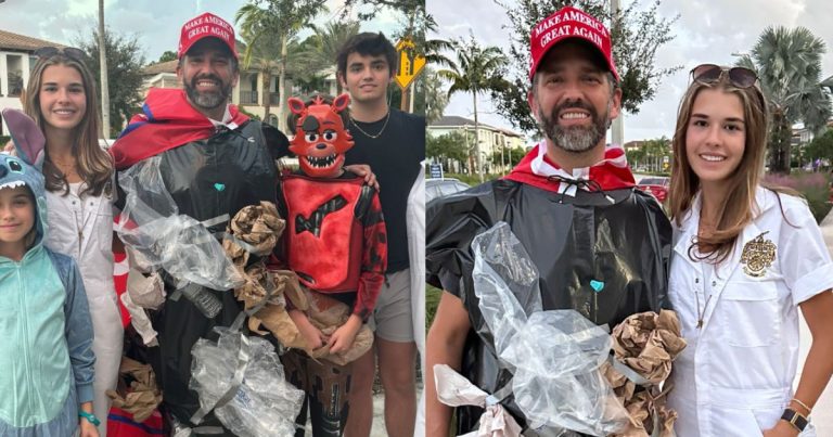 Donald Trump Jr. Debuts Perfect Halloween Costume After Biden’s ‘Garbage’ Comments